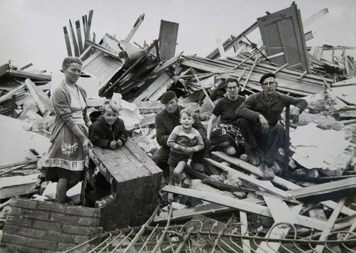 Schade in Tricht door windhoos in 1967